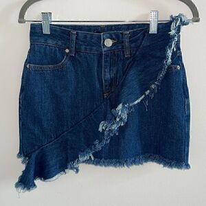 BDG Urban Outfitters Denim Jean Fringe Mini Skirt Size XS Women’s